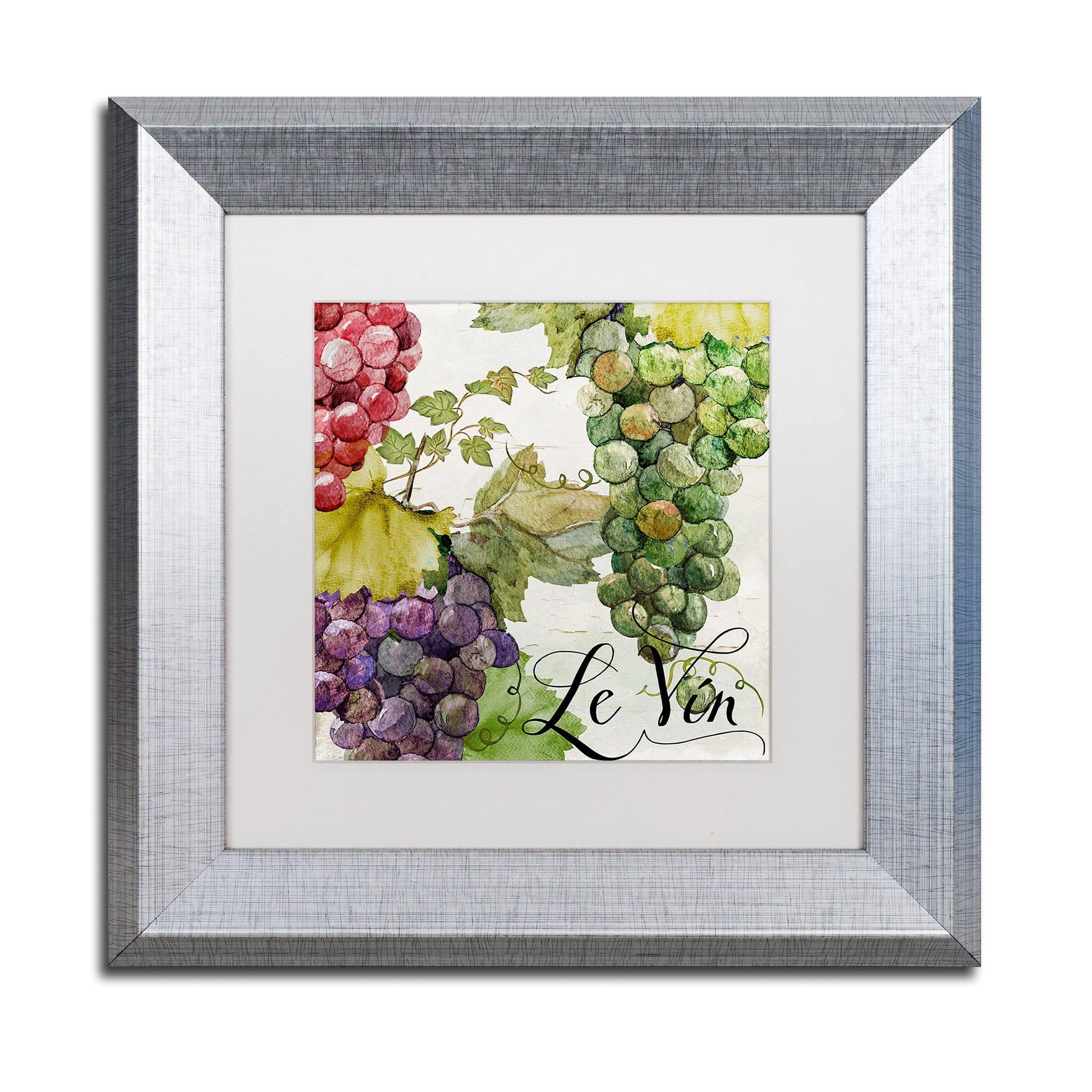 Trademark Fine Art "Wines of Paris II" Canvas Art by Color Bakery, White Matte, Silver Frame