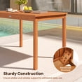thumbnail image 4 of Gymax 5 Pieces Patio Wood Dining Set Outdoor Rectangular Table & Chairs for Garden, 4 of 10