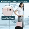 thumbnail image 3 of PAVILIA Travel Blanket Pillow, Soft Airplane Blanket 2-IN-1 Combo Set, Plane Blanket Compact Packable, Flight Essentials Car Pillow, Travelers Gifts Accessories, Luggage Backpack Strap, 60x43 Pink, 3 of 8