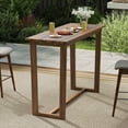 thumbnail image 6 of Costway 59 Inch Outdoor Bar Table with Slatted Top Rectangular Pub Table for Hot Tub, 6 of 9