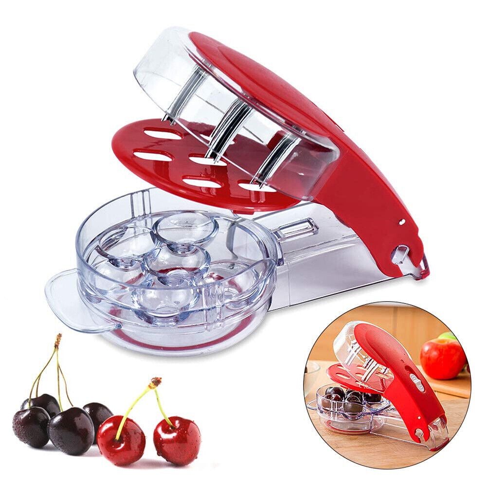 Stainless Steel Pitter Remover Tool Multi Cherry Stoner or Olive Stone Remover Easy Clean Up Up to 6 Cherries or Olives at a time 