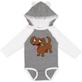 thumbnail image 3 of Inktastic Happy Long-Haired Dachshund Boys or Girls Long Sleeve Baby Bodysuit, 3 of 5