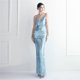 thumbnail image 1 of DEERVEADO-vestido de noche de sirena de Color lavanda, vestido largo elegante de fiesta para mujer, vestido Formal Sexy con lentejuelas y cuello en V, vestidos de noche, 1 of 5