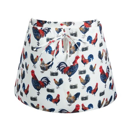 IMISSILLEB Gardening Harvest Apron, Chick Printed Pattern Hands-free Apron with Adjustable Bandage and 2 Pockets