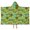 Rooster and House Green Pattern, variant on Rooster and Pumpkin Green Pattern Hooded Bath Towel Wrap for Teens Ages 3 To 12, Soft Lightweight Quick Dry Microfiber Bath Beach Pool, 50"x30"