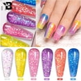 thumbnail image 2 of BOZLIN-Gel de purpurina para uñas, esmalte semipermanente para capa superior de uñas, Color rosa y Nude, 7,3 ml, 2 of 4