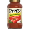 Prego Traditional No Sugar Added Spaghetti Sauce, 23.5 oz Jar