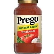 Prego Traditional No Sugar Added Spaghetti Sauce, 23.5 oz Jar
