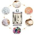 thumbnail image 6 of Yayeee 2 Pack Qtip Holder Bathroom Cotton Swab Canister with Lid Clear Dispenser Set, Black Deer, 6 of 6