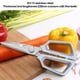 thumbnail image 5 of Tijeras para cortar pollo Acero inoxidable grande | Cizalladoras de cocina multipropósito | Servicio Pesado | Verde Rosa Gris Azul | 22,8cm | Mango ergonómico seguro | Limpieza fácil | Herramienta, 5 of 6