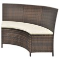 thumbnail image 4 of vidaXL 7 Piece Outdoor Dining Set with Cushions Poly Rattan Brown, 4 of 5