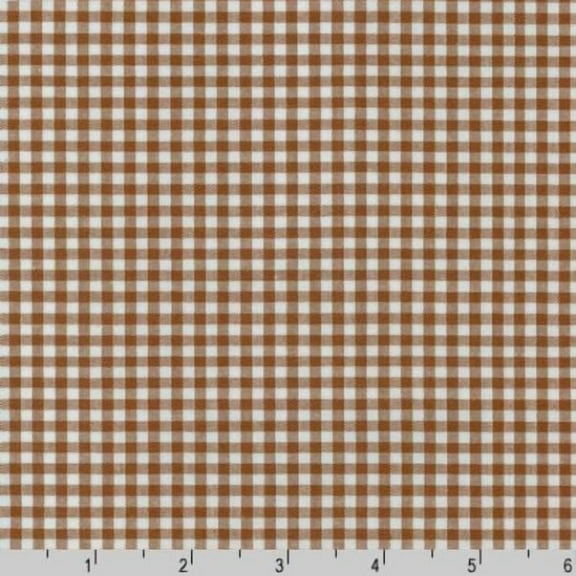 Cotton Carolina Gingham 1/8" Checks Checkered Plaid Patterned Chocolate Brown Cotton Fabric Print by the Yard (P-5689-167CHOCOLATE)