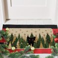 thumbnail image 2 of Sm:)e Pine Tree Cat Christmas Doormat 17x29 Inch, Non Slip Linen Door Mat Inside Washable Entryway Carpet Rug for Porch Patio Hallway, 2 of 8