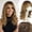 Ombre Brown Highlight, variant on poalid Wig with Bangs for Women Synthetic Wavy Brown Blonde Highlight 18In | Layered Curly Wavy Wigs with Bangs for Women, Glueless Wig 4x4 Realistic Scalp Free Parting, Beginner Friendly for Daily W
