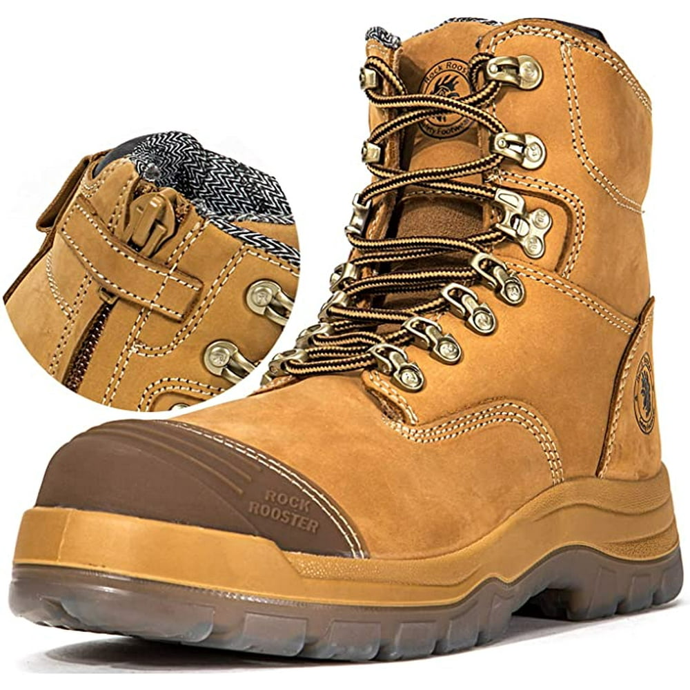 Rock Rooster Footwear ROCKROOSTER Work Boots for Men,8 inch,YKK