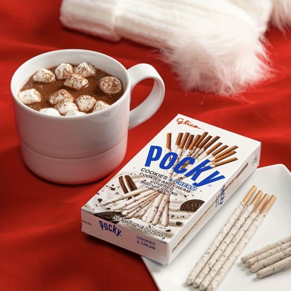 Pocky Sticks Japanese Snacks Variety Pack of 3 - Poky Stix Strawberry, Chocolate, Cookies, and Cream Asian Candy by Grateful Grocer