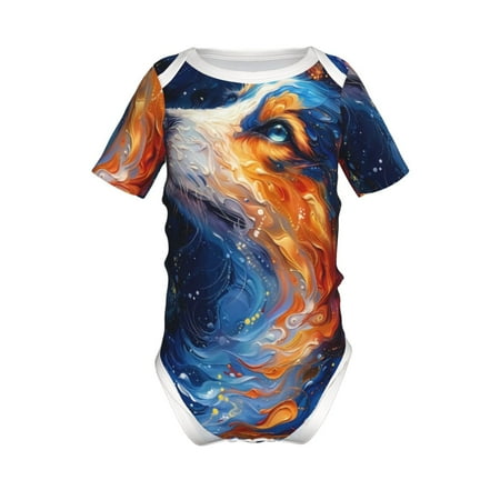 

Gaeub Galactic Dog Swirls Art Print Infant Climbing Onesie Toddler Outfit Newborn Baby Bodysuit Baby Boy Girl Clothes -12 Months