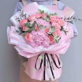 thumbnail image 5 of Nvzi New Flower Packaging Paper Illustrated Silk Paper Brano Colorful Flower Bundle Packaging Paper Illustrated Waterproof Paper (Pink), 5 of 5