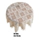 thumbnail image 3 of Mantel de encaje vintage de ganchillo, redondo beige, elegante protector de mesa, decoración para bodas, mesa de comedor, decoración para fiestas de boda, diseño de encaje encantador., 3 of 6