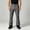 Gray, variant on Mens Cargo Pants Sevevn Button Fly Elastic Back Waist Zip Pockets Articulated Knee Bootcut Leg Softshell Trousers for Hiking Outdoor Work Wear