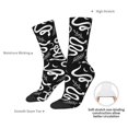 thumbnail image 4 of Daiia Hand Drawn Snake Print Crew Socks – Soft Breathable Long Socks for Men & Women, Moisture-Wicking & Comfortable Daily Wear Socks, One-Size Fits Most (US 5-11), 4 of 6