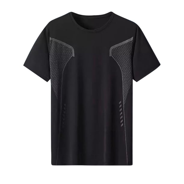 Camisas de Manga Corta Casual, Deportes de Verano, Secado Delgado Cuello Redondo Blusas Camisas