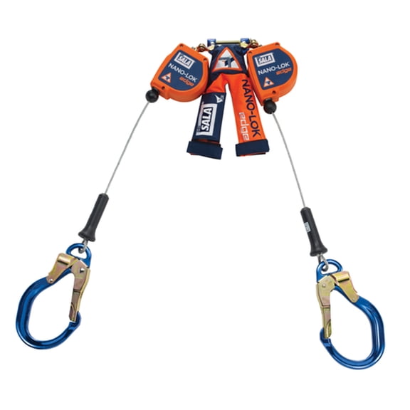 3M™ DBI-SALA® Nano-Lok™ edge Twin-Leg Quick Connect Self Retracting Lifeline, Cable 3500231, 8 ft. (2.4m)