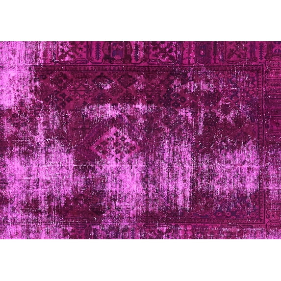 Ahgly Company Indoor Rectangle Abstract Pink Modern Area Rugs, 2' x 5'