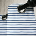 thumbnail image 3 of Ambesonne Harbour Stripe Grommet Curtain, Hand Drawn Sea, 50" x 72", Night Blue White, 3 of 6