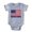 Heather Grey, variant on CafePress - USA Flag - Cute Infant Baby Football Bodysuit