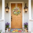 thumbnail image 4 of Kugisaki Easter Wreath 2 Pack Easter Wreaths with Colorful Eggs & Flowers for Front Door Porch Wall Farmhouse Spring Easter Holiday Party, 4 of 6