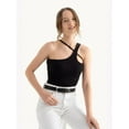 thumbnail image 3 of One Shoulder Sleeveless Basic Crop Top, 3 of 4