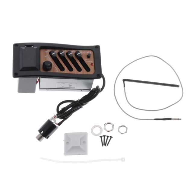 Pastilla de guitarra acústica Hugo Preamplificador Sintonizador Piezoeléctrico 7545R