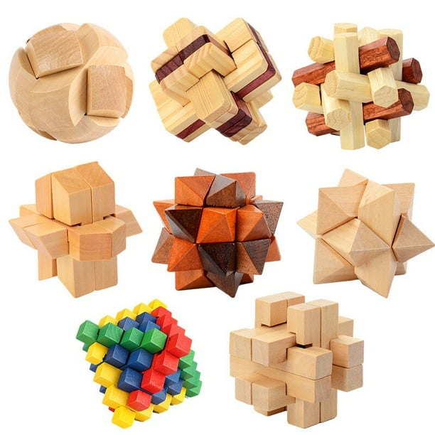 Caixa De Madeira Beech Intellectual Toy Ming Luban Lock &qo