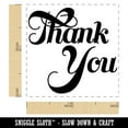 thumbnail image 2 of Thank You Elegant Text Self-Inking Rubber Stamp Ink Stamper - Sky Blue Ink - Small 1 Inch, 2 of 7