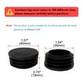 thumbnail image 2 of 40mm 1.57" OD Plastic Tube Inserts Pipe 2pcs 1.46"-1.54" Inner Dia Bench Feet, 2 of 4
