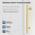 thumbnail image 4 of MORDEER 56-60"W x 75"H Frameless Shower Door in Gold with 1/4" Clear Sgcc Certified Tempered Glass, Explosion-Proof Film, Stainless Steel Top Rail, 4 of 11