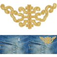 thumbnail image 2 of HUGFEGWE 4Pcs Embroidery Flower Patches, Embroidered Patch Floral Appliques Sewing Cloth Repair Sticker for Wedding Prom Dress Decoration Clothes DIY Clothing Jeans Backpacks(Gold - A) CA919-156021, 2 of 8