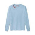 thumbnail image 2 of Daxton Premium California Men Long Sleeves T Shirt Ultra Soft Medium Weight Cotton, Light Blue Tee Red Letters Large, 2 of 3