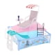 thumbnail image 5 of Juego de piscina para muñecas, juguete para niños con tobogán, sombrilla de playa, silla, juguetes de baño de simulación para muñecas de hasta 30 cm, 5 of 8