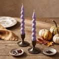 thumbnail image 7 of YAWUBT 1 Pack 7 Inch Spiral Taper Candles, Scented Dripless Twisted Fat Candlesticks for Home Décor Party Halloween Celebrations, 7 of 7