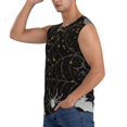 thumbnail image 3 of Balery Spiderweb Bats And A Spider Camisetas sin mangas para hombre, absorbe la humedad y protege contra el mal olor.-Small, 3 of 7