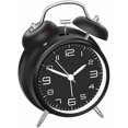 thumbnail image 1 of Double Bell Alarm Clock With Night Light, Loud Alarm, Analog Alarm Clock With Large 4-Inch Dial, No Ticking, Noiseless, Battery-Operated Alarm Clock, Retro Design (Black), 1 of 5