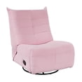 thumbnail image 2 of Pemberly Row Modern Pink Corduroy Fabric Swivel Glider Recliner, 2 of 5