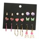 thumbnail image 3 of 9 Pares De Aretes Pendientes De De Mariposa Para Mujer Pendientes Colgantes De Moda Para Mujer Hugo Pendientes de perno de cristal para mujer, 3 of 9