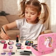 thumbnail image 3 of Sendida Washable Kids Makeup Kit for Girls, 25PCS with Cute Makeup Bag, Toy for Girl Ages 3-10, 3 of 9