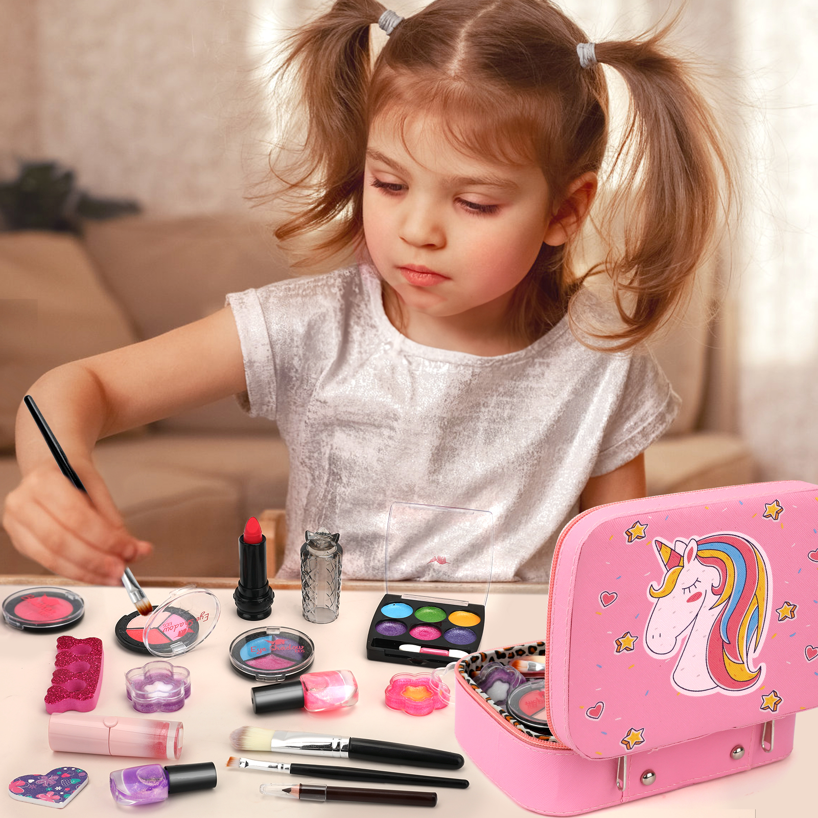 Sendida Washable Kids Makeup Kit For Girls Ages 3-10 photo 2