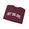 thumbnail image 3 of Hot Dog Girl Sweatshirt Gifts Crew Neck Shirt Long Sleeve Unisex, 3 of 5