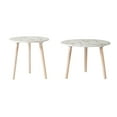 thumbnail image 3 of Tcbosik 2 Pack Side Tables, Accent End Table with 3 Legs for Small Space, Living Room, Bedroom, White, 3 of 6