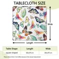 thumbnail image 2 of Colorful Butterfly Pattern Square Fitted Tablecloth with Elastic Edge,Square Table Cover,Washable Elastic Table Cover for Home Kitchen Party Decor 36"x36", 2 of 6
